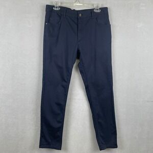 Zara Man Basic Collection Navy Blue Slim Fit Classic Chino Tailored Pants Men 34